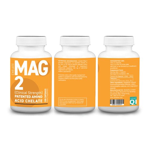 Chelate Mag2-Clinical Strength </p>鎂配方 (100粒)